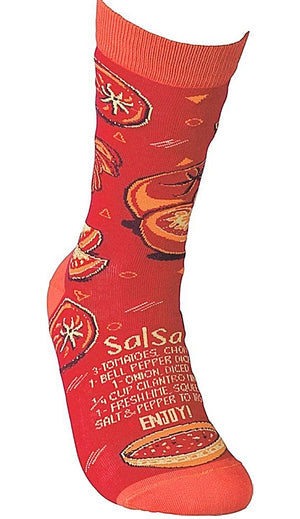 PRIMITIVES BY KATHY Unisex Socks With SALSA RECIPE - Novelty Socks for Less
