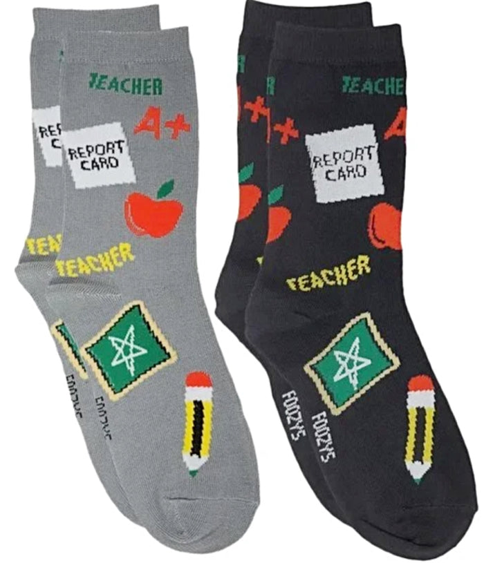 FOOZYS Ladies 2 Pair Of SCHOOL TEACHER Socks