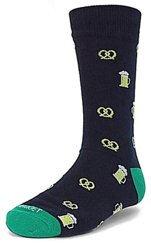 PARQUET BRAND Men’s BEER & PRETZELS Socks - Novelty Socks for Less