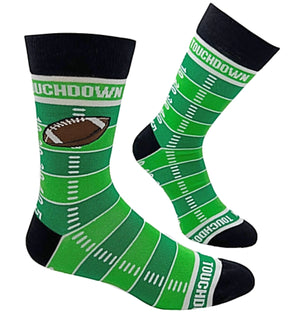 FABDAZ Brand Men’s FOOTBALL Socks ‘TOUCHDOWN’ - Novelty Socks for Less