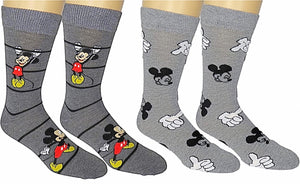 Disney’s MICKEY MOUSE Mens 2 Pair Of Socks 'MICKEY'S HANDS' - Novelty Socks for Less