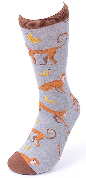 PARQUET Brand Men’s MONKEYS & BANANAS Socks - Novelty Socks for Less