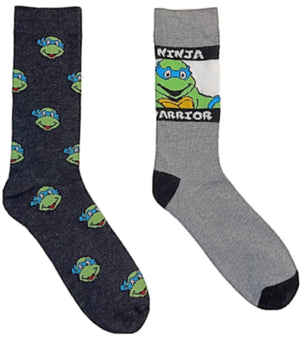 TEENAGE MUTANT NINJA TURTLE Men’s 2 Pair Of Socks ‘NINJA WARRIOR’ - Novelty Socks for Less