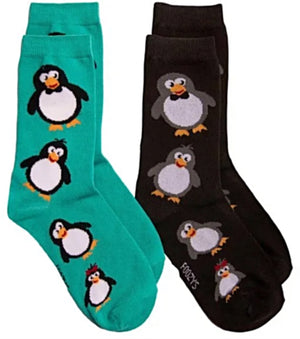 FOOZYS Ladies 2 Pair PENGUINS Socks - Novelty Socks for Less