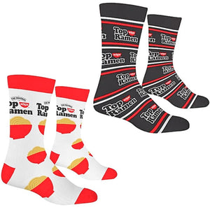 NISSAN TOP RAMEN 2 Pair Of Unisex Socks ODD SOX Brand - Novelty Socks for Less