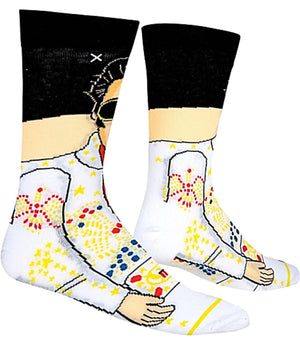 ELVIS PRESLEY MEN’S SOCKS ‘EAGLE JUMPSUIT’ ODD SOX BRAND - Novelty Socks for Less