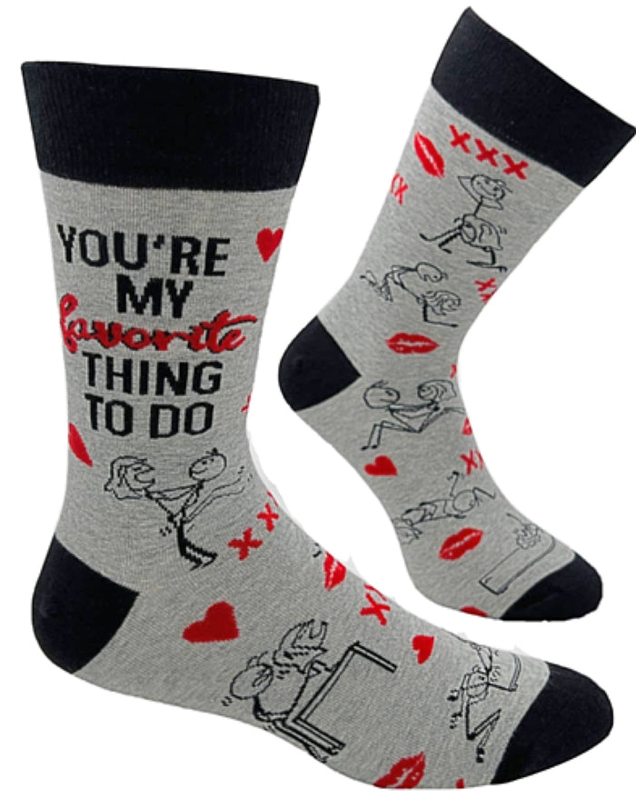 FABDAZ Brand Men’s SEXY Socks ‘YOU’RE MY FAVORITE THING TO DO’