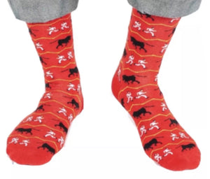 HEADLINE Brand Men’s RUNNING OF THE BULLS Socks - Novelty Socks for Less