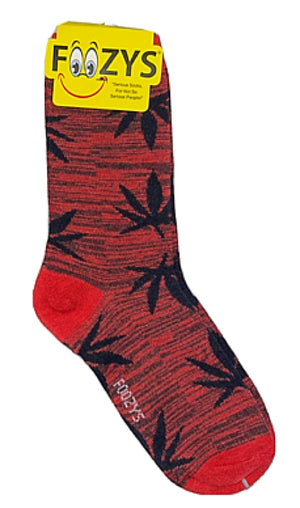 FOOZYS BRAND Ladies MARIJUANA/POT Socks (CHOOSE COLOR) - Novelty Socks for Less
