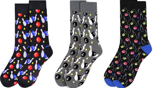 PARQUET BRAND Men's BOWLING Socks (CHOOSE COLOR PATTERN) - Novelty Socks for Less