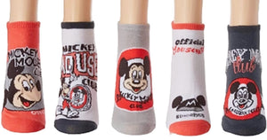 DISNEY Ladies 5 Pair Of MICKEY MOUSE CLUB No Show Socks ‘OFFICIAL MOUSEKETEER’ - Novelty Socks for Less