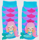 BOOGIE TOES Baby Unisex MERMAID Rattle Gripper Bottom Socks By PIERO LIVENTI - Novelty Socks for Less