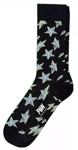 FUN SOCKS Brand Men’s SHINING STARS Socks - Novelty Socks for Less