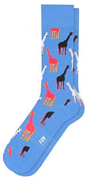 FUN SOCKS BRAND Men’s GIRAFFE Socks - Novelty Socks for Less