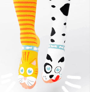 PALS SOCKS Brand Adult Unisex DOG & CAT Mismatched Socks - Novelty Socks for Less