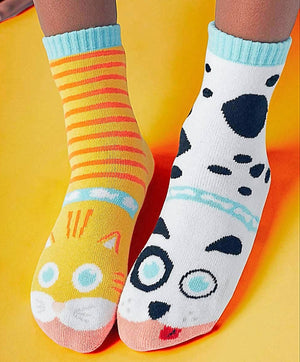 PALS SOCKS Brand Adult Unisex DOG & CAT Mismatched Socks - Novelty Socks for Less
