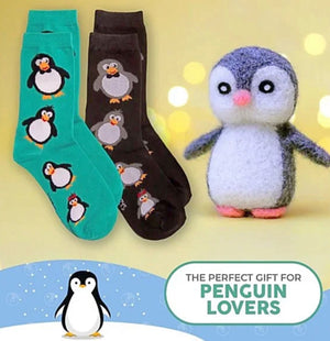 FOOZYS Ladies 2 Pair PENGUINS Socks - Novelty Socks for Less