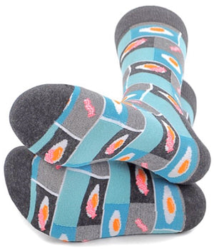 PARQUET BRAND Men’s BACON & EGGS Socks - Novelty Socks for Less