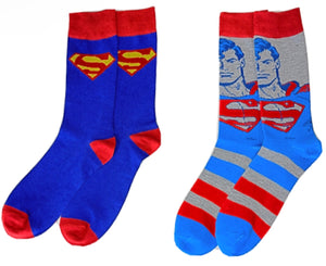 DC COMICS SUPERMAN Men’s 2 Pair Of Socks - Novelty Socks for Less
