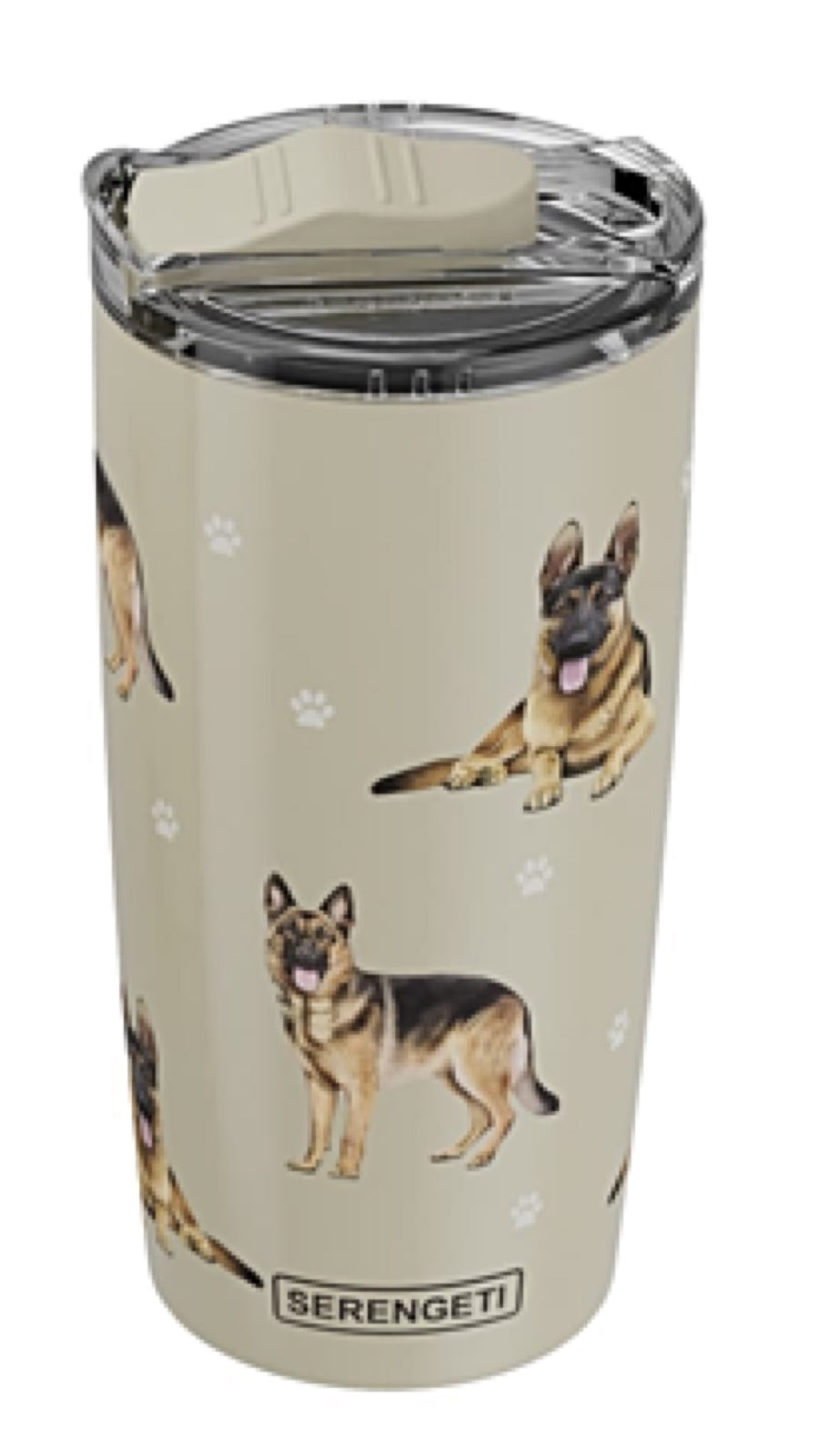 E&S - German Shepherd Stainless Steel Water Bottle 24 oz Serengeti