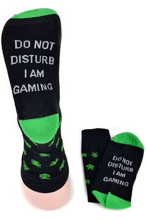 PARQUET BRAND Mens 'DO NOT DISTURB I AM GAMING' Socks - Novelty Socks for Less