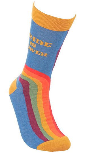 PRIMITIVES BY KATHY Unisex PRIDE IS POWER Socks - Novelty Socks for Less