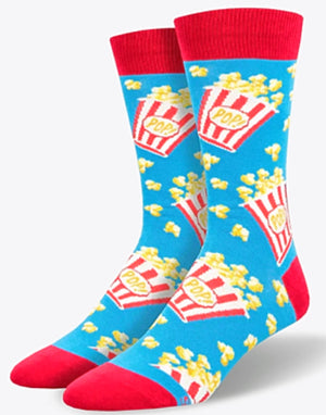 SOCKSMITH Brand Men’s MOVIE POPCORN Socks - Novelty Socks for Less