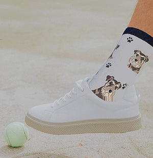 HAPPY TAILS Brand WHO RESCUED WHO, I LOVE MY DOG Unisex Socks E&S Pets - Novelty Socks for Less