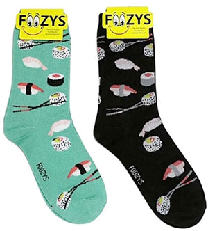 FOOZYS BRAND LADIES 2 PAIR SUSHI SOCKS - Novelty Socks for Less