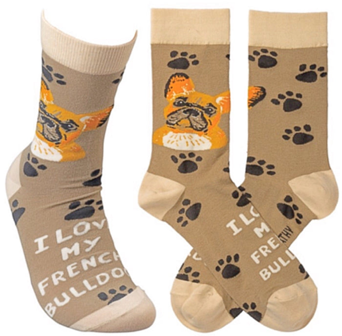 PRIMITIVES BY KATHY UNISEX ‘I LOVE MY FRENCH BULLDOG’ Socks