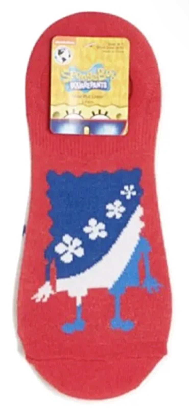 SPONGEBOB SQUAREPANTS Ladies PATRIOTIC BOB Ladies 2 Pair Of No Show Liner Socks - Novelty Socks for Less