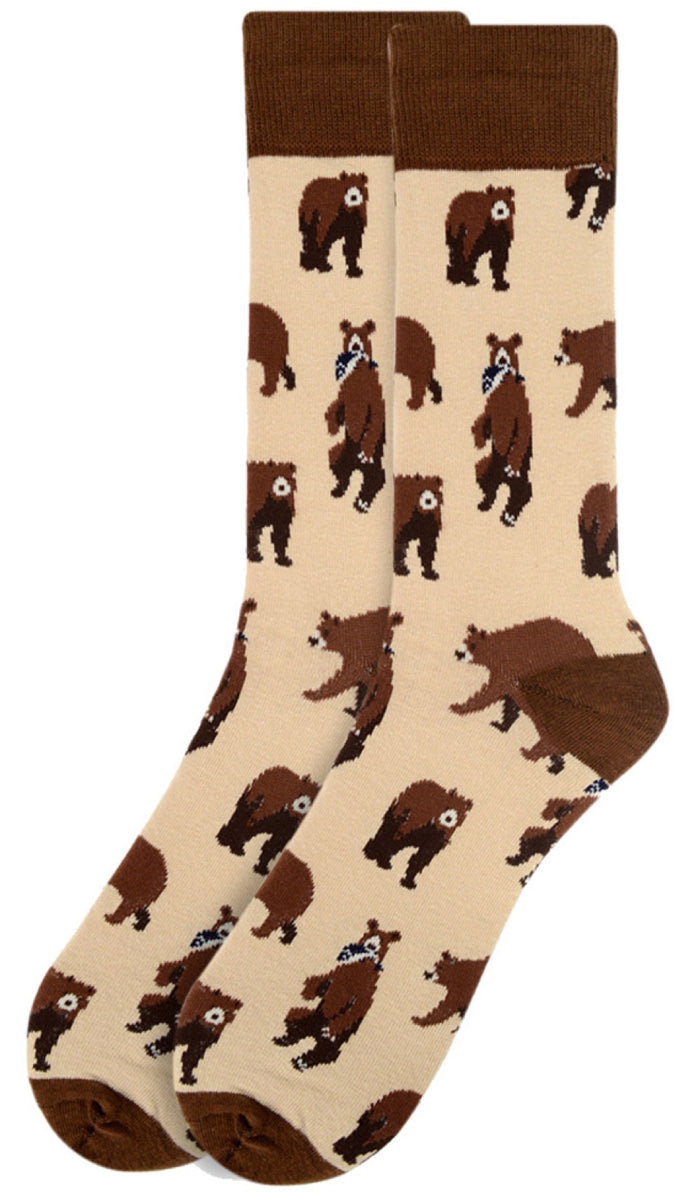 Parquet Brand Men’s BROWN BEARS Socks