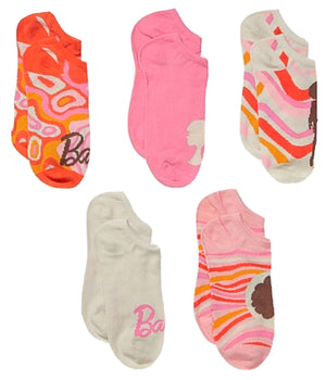 BARBIE DOLL Ladies 5 Pair Of GROOVY No Show Socks - Novelty Socks for Less