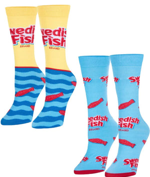 SWEDISH FISH CANDY Unisex 2 Pair Of Socks ODD SOX Brand - Novelty Socks for Less