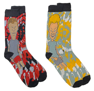 BEAVIS & BUTT-HEAD Men’s 2 Pair Of Socks - Novelty Socks for Less