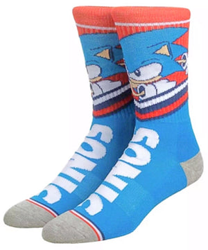 SONIC THE HEDGEHOG Men’s Crew Socks BIOWORLD Brand - Novelty Socks for Less