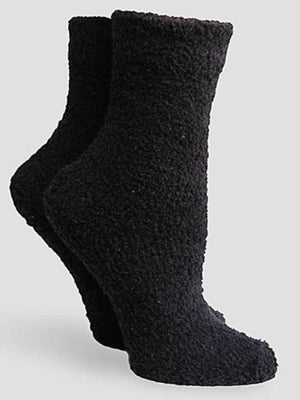 COZY PLUSH Ladies Crew Socks (CHOOSE COLOR) - Novelty Socks for Less