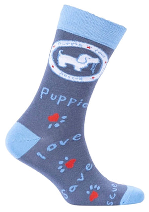 PUPPIE LOVE BY SOCKS N SOCKS Brand Youth Crew Socks - Novelty Socks for Less