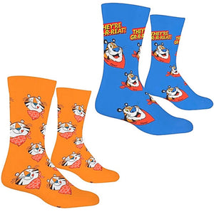 KELLOGGS FROSTED FLAKES Unisex 2 Pair Of Socks ‘THEY’RE GR-R-REAT! - Novelty Socks for Less