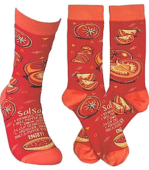 PRIMITIVES BY KATHY Unisex Socks With SALSA RECIPE - Novelty Socks for Less