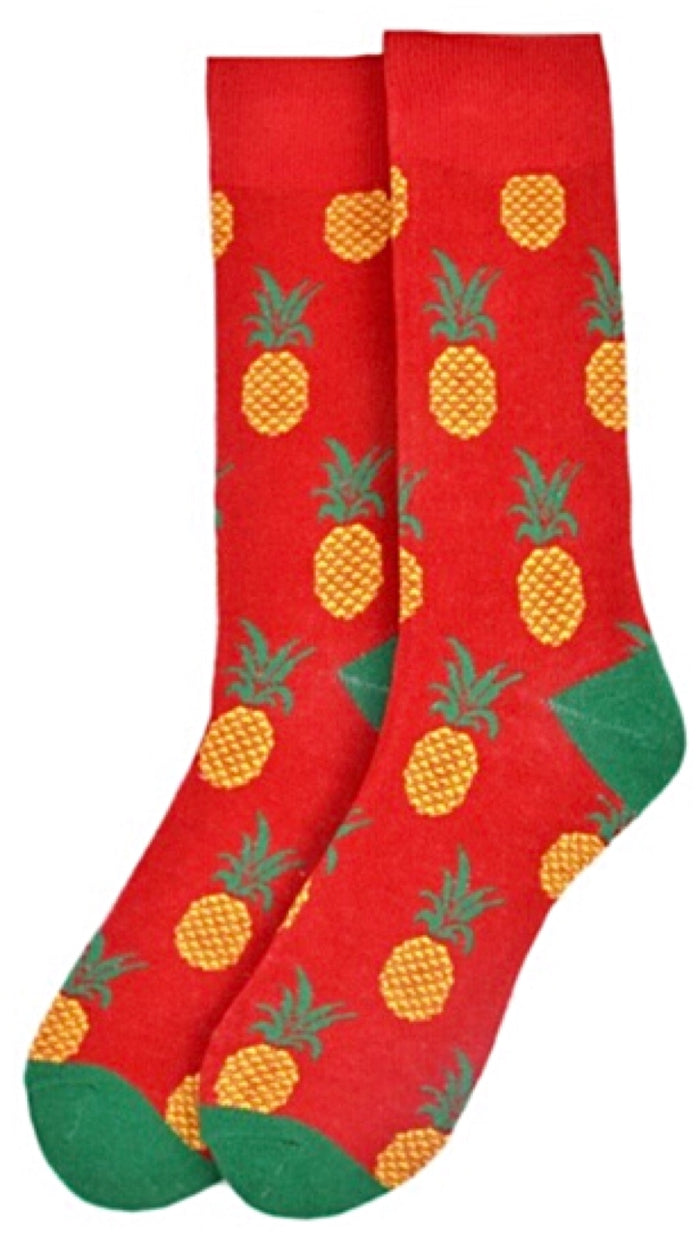 PARQUET BRAND Men's PINEAPPLE Socks PINEAPPLES ALL OVER