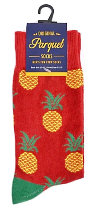 PARQUET BRAND Men's PINEAPPLE Socks - Novelty Socks for Less