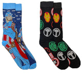 MARVEL CAPTAIN AMERICA Men’s 2 Pair Of Socks - Novelty Socks for Less