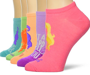 HOCUS POCUS LADIES 5 PAIR OF NO SHOW SOCKS ‘I PUT A SPELL ON YOU’ - Novelty Socks for Less