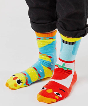 PALS SOCKS Brand ADULT UNISEX TACO & HOT SAUCE Mismatched Socks - Novelty Socks for Less