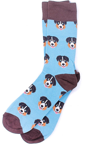 PARQUET Brand Men’s AUSTRALIAN SHEPHERD Dog Socks - Novelty Socks for Less