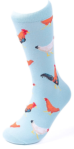 PARQUET Brand Men’s FARM ANIMALS Socks CHOOSE CHICKENS, PIGS Or COWS - Novelty Socks for Less