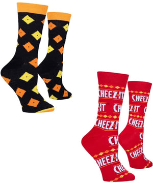 CHEEZ IT CRACKERS Unisex 2 Pair Of Socks - Novelty Socks for Less