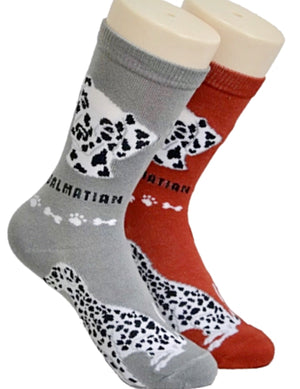 FOOZYS Ladies 2 Pair DALMATIAN Dog - Novelty Socks for Less