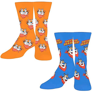 KELLOGGS FROSTED FLAKES Unisex 2 Pair Of Socks ‘THEY’RE GR-R-REAT! - Novelty Socks for Less